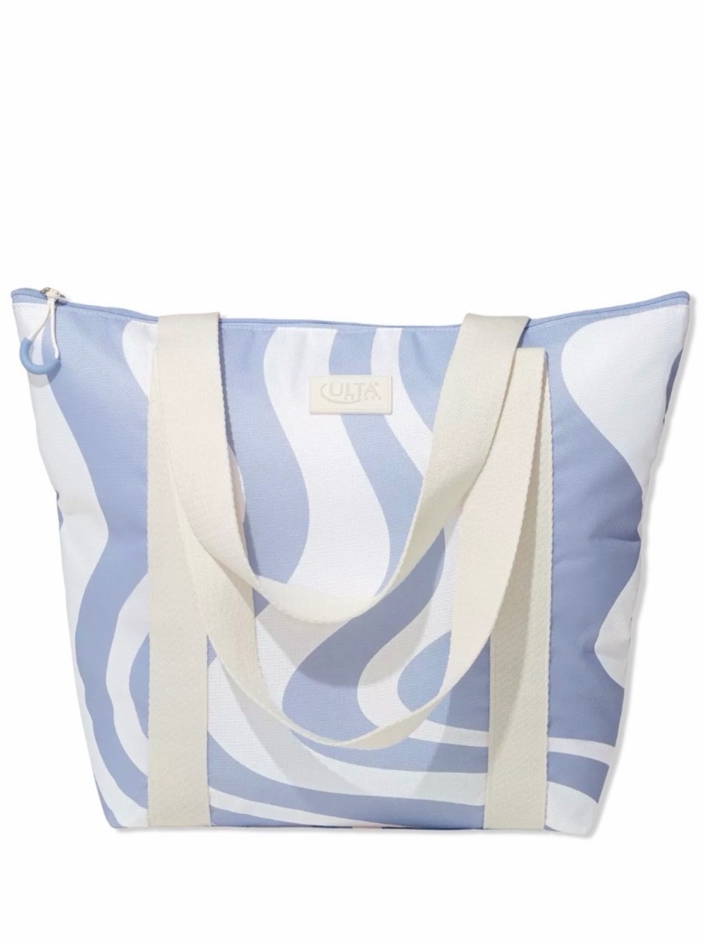 Ulta Beauty Blue and White Swirl Insulated Tote Bag